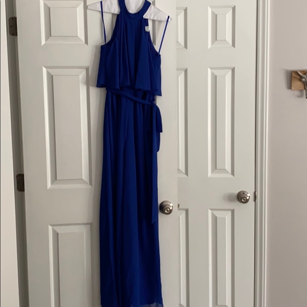 Eliza J Wide Leg halter Jumpsuit